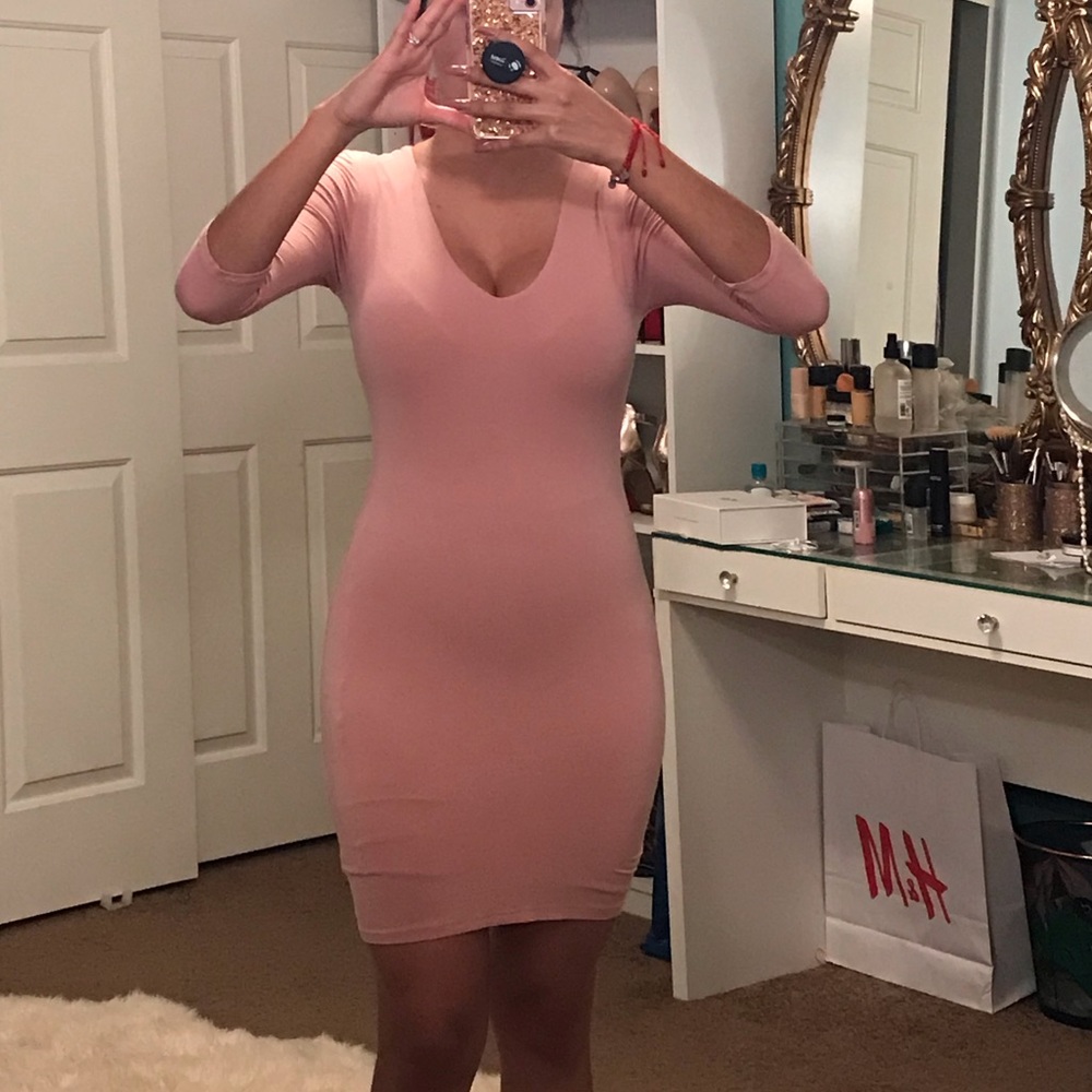 Pink mini dress
